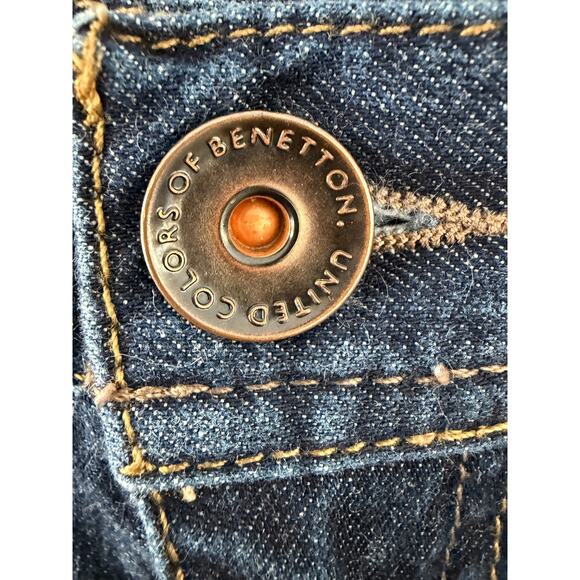 Benetton Dark Wash Skinny Jeans Size 25 Regular Rise Stretch Denim - Picture 3 of 9